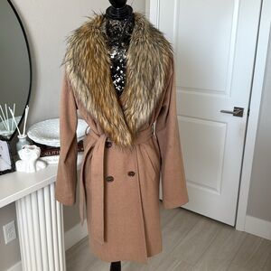 Express Faux fur Wool Coat